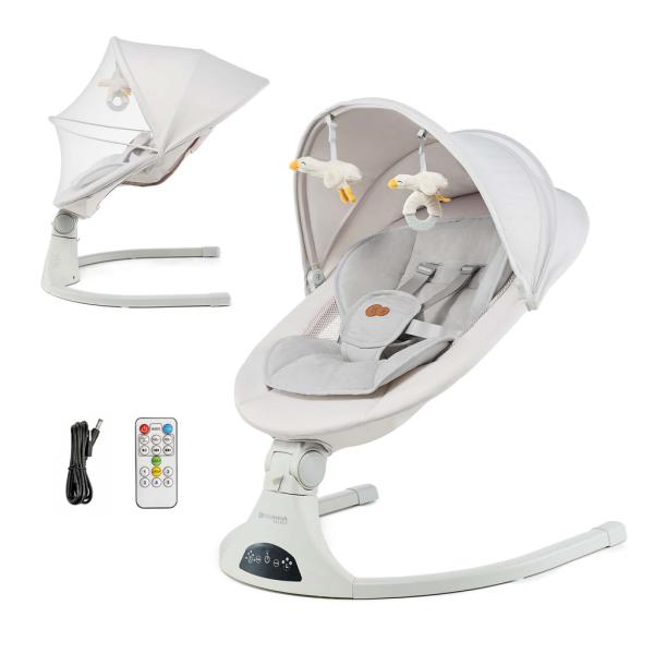 KINDERKRAFT SELECT Lehátko pohupujúce 2v1 Tulsy Beige, do 9kg 
