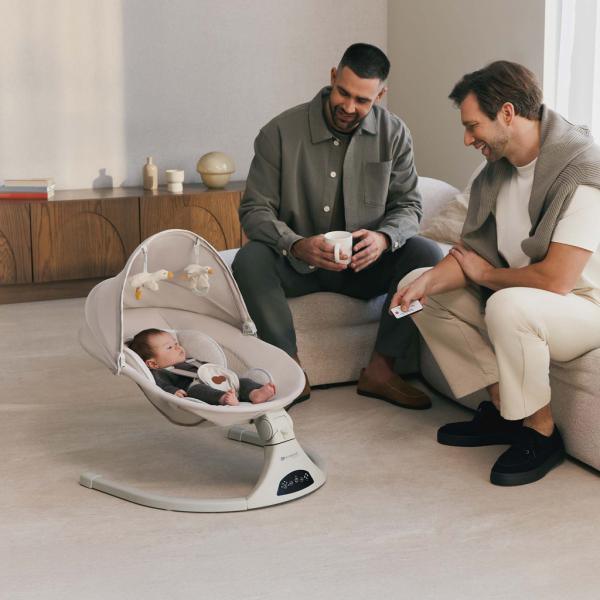 KINDERKRAFT SELECT Lehátko pohupujúce 2v1 Tulsy Beige, do 9kg 