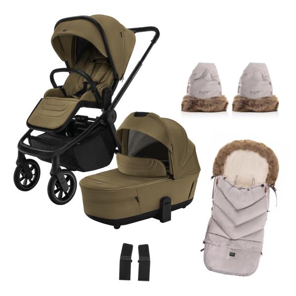 Sada Move Cross 5 + hlboká korba Move XL 5 + darčeky, Toffee Brown 