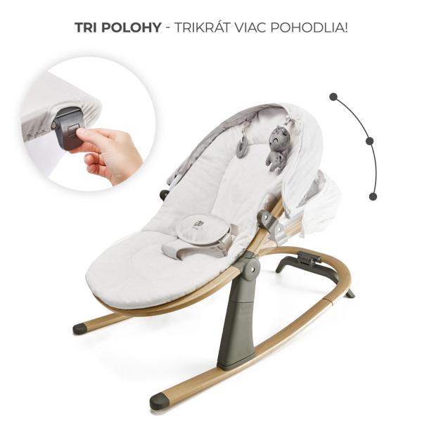 KINDERKRAFT Lehátko Elsu Grey, do 9kg 