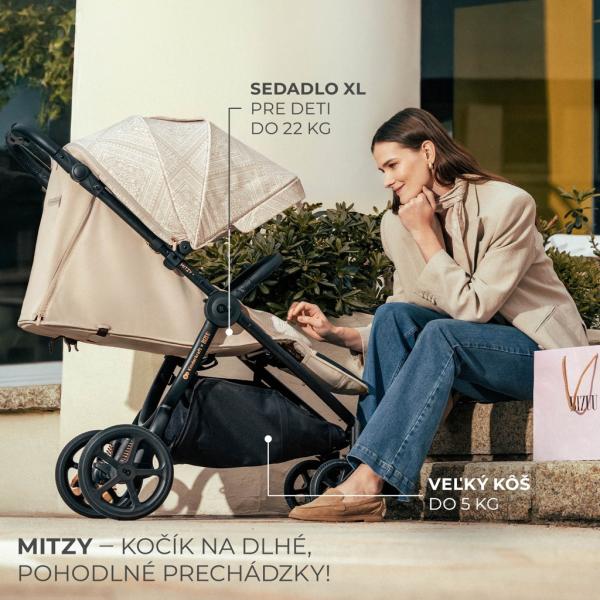 KINDERKRAFT Kočík športový Mitzy Lunar Black Bizuu 