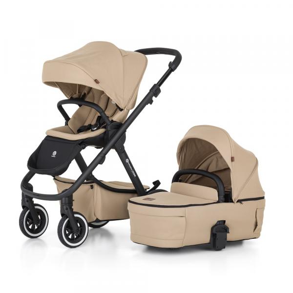 PETITE&MARS Kočík kombinovaný ICON 2v1 Mocha Beige XXL AIR + Core Pro i-Size Black Grey + Báza 