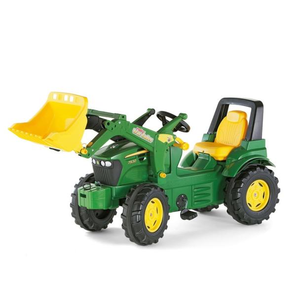 Šliapací traktor nakladač Rolly Toys John Deere Farmtrac zelený 