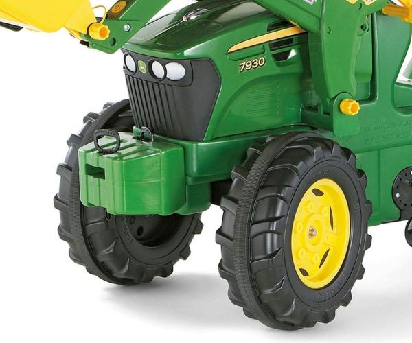 Šliapací traktor nakladač Rolly Toys John Deere Farmtrac zelený 