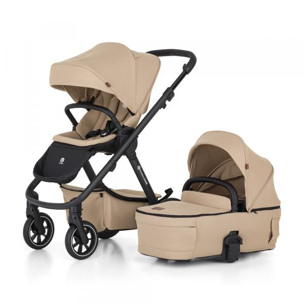 PETITE&MARS Kočík kombinovaný ICON 2v1 Mocha Beige XXL RWS + Core Pro i-Size Black Grey + Báza 