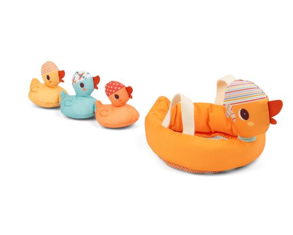 Lilliputiens - plávajúca hračka - mama kačka a kačičky 