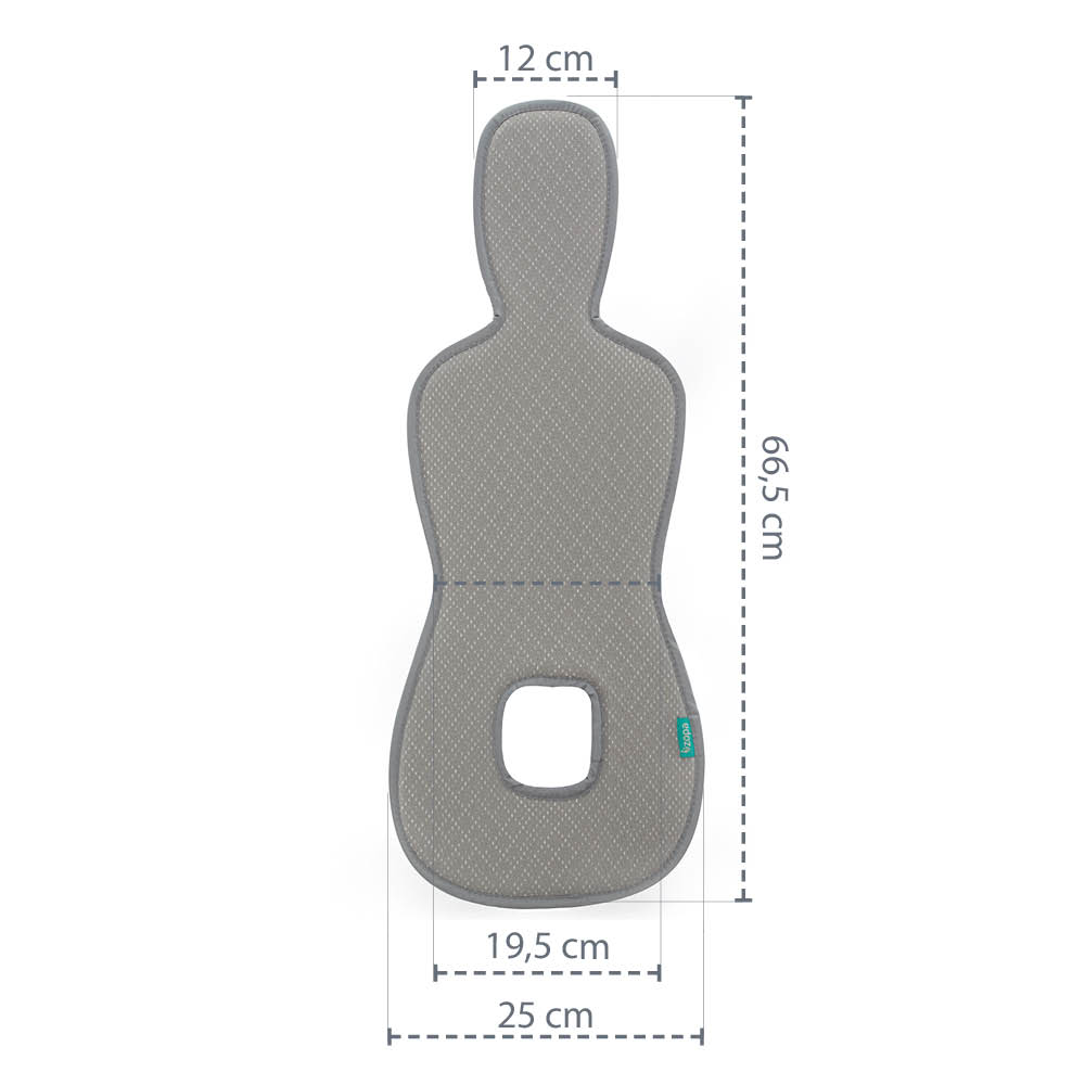 Zopa Priedušná podložka do autosedačky Breeze sk. 0+, Foggy Grey 