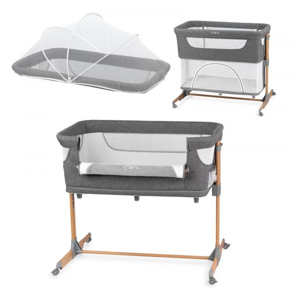 MoMi - Detská postieľka 4v1 SMART BED gray 