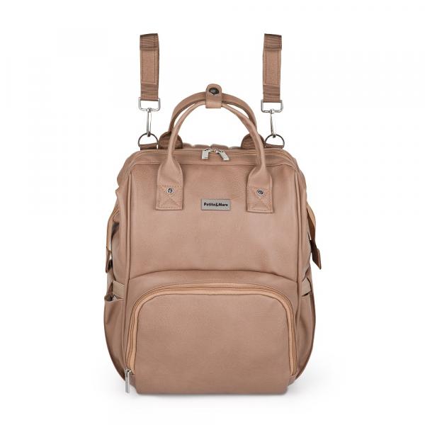 PETITE&MARS Batoh prebaľovací na kočík Jasper Camel Beige 