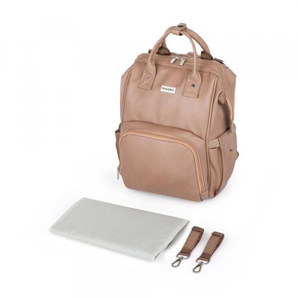 PETITE&MARS Batoh prebaľovací na kočík Jasper Camel Beige 