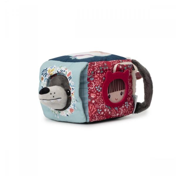 Lilliputiens - textilná kocka s aktivitami - vlk Ľudovít 