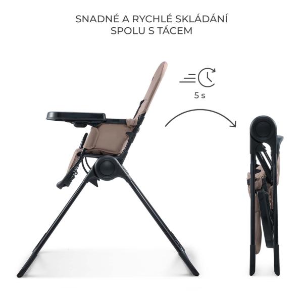 KINDERKRAFT Stolička jedálenská Binci Beige 