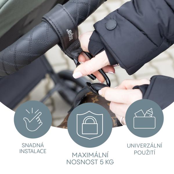 Zopa Multifunkčný popruh so sponou DELUXE 2 ks, Black 
