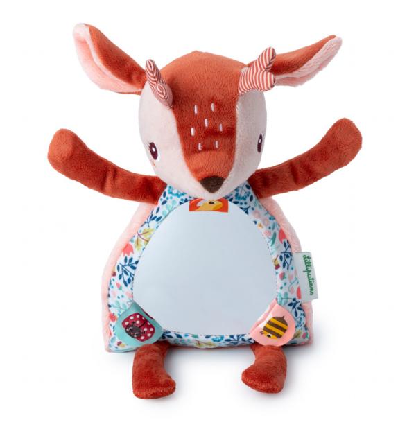 Lilliputiens – textilná hračka so zrkadielkom - jelenček Stella 
