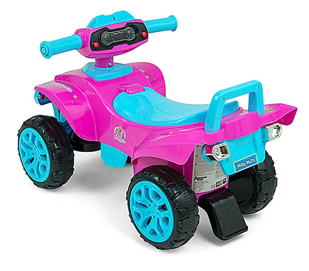 Detské odrážadlo so zvukom Štvorkolka Milly Mally Monster Pink 