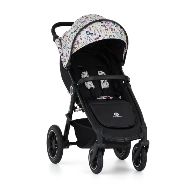 PETITE&MARS Kočík športový Street2 Air Black Limited 100 Tattoo 