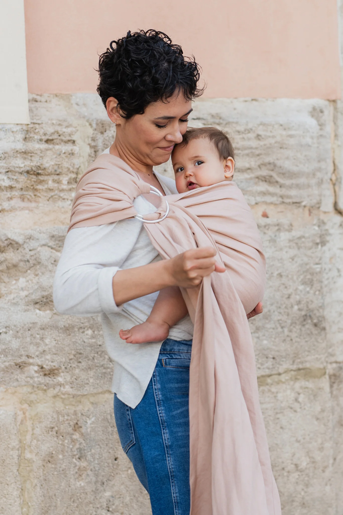 BOBA Nosič detí / šatka Ring Wrap - Peony 