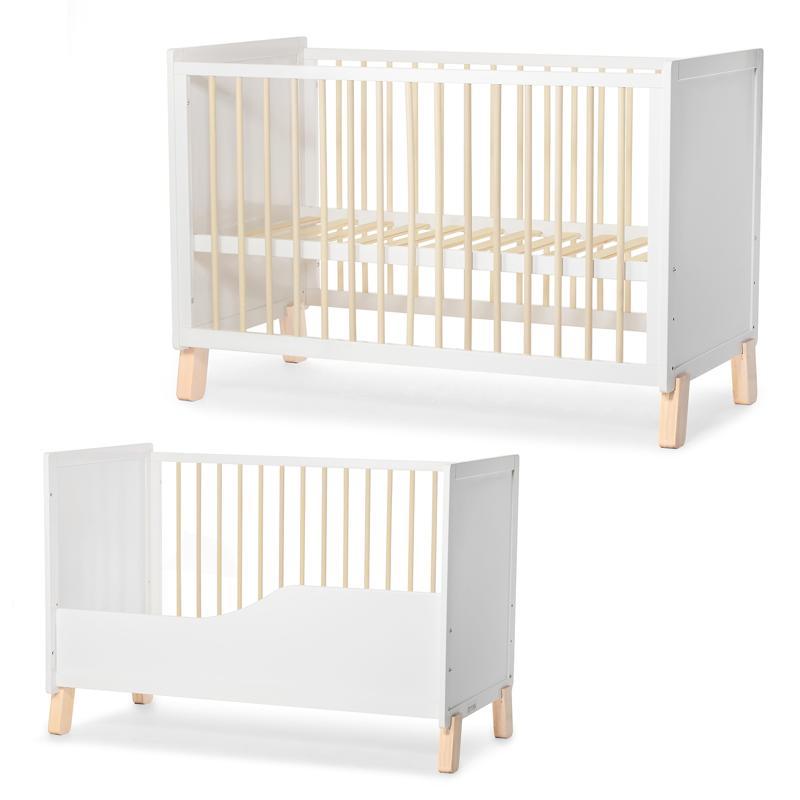 KINDERKRAFT SELECT Postieľka drevená so zábranou Nico White, Premium 