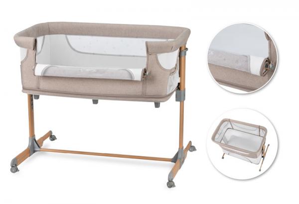 MoMi - Detská postieľka 4v1 SMART BED beige 