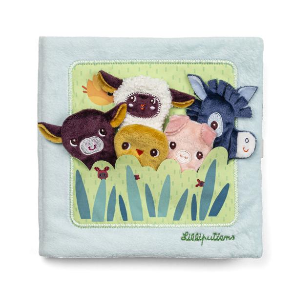 Lilliputiens - textilná knižka - mláďatká 