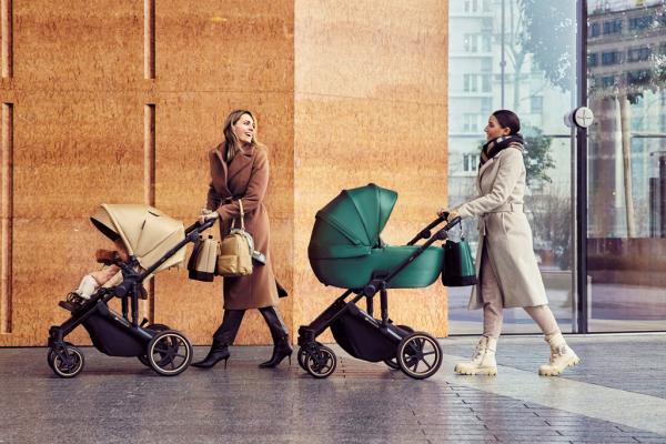 KINDERKRAFT SELECT Kočík kombinovaný 3v1 Prime 2 Shadow Grey, Premium + Fusak Jibot Charcoal Grey 