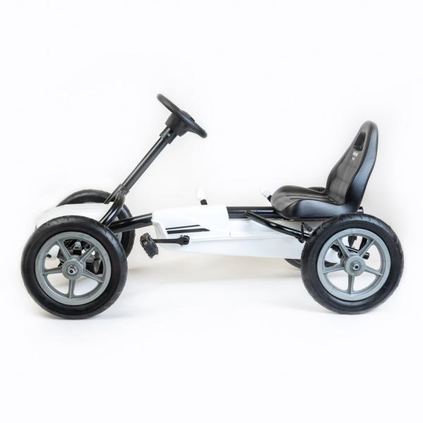 Detská šliapacia motokára Go-kart Baby Mix Buggy biela 