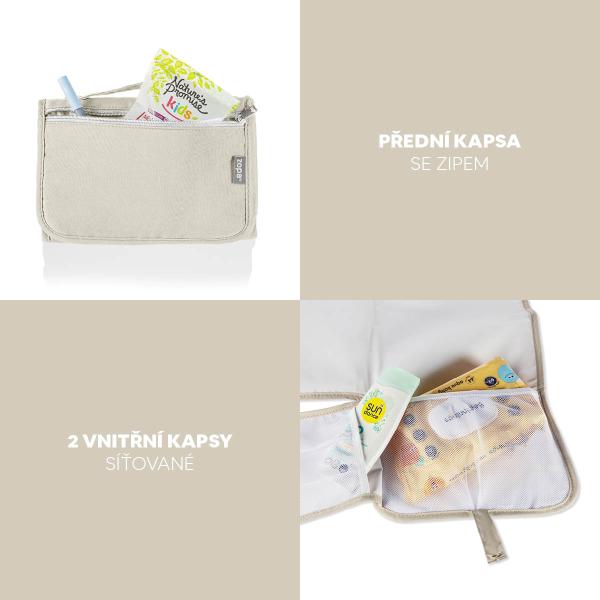 Cestovná prebaľovacia podložka, Ivory beige 