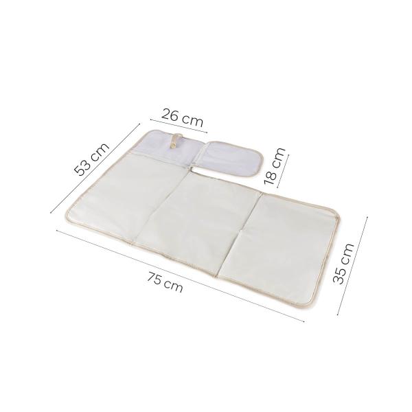 Cestovná prebaľovacia podložka, Ivory beige 