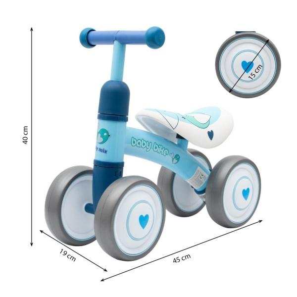 Detské odrážadlo Baby Mix Baby Bike Fruit blue 