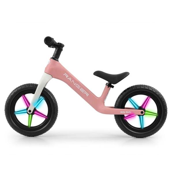 Detský balančný bicykel Milly Mally Ranger Flash Pink 