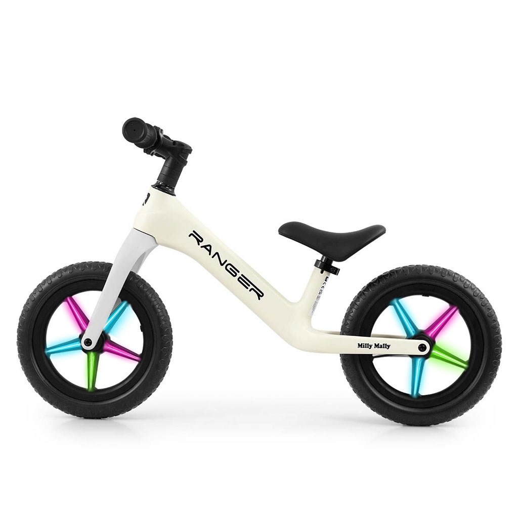 Detský balančný bicykel Milly Mally Ranger Flash White 