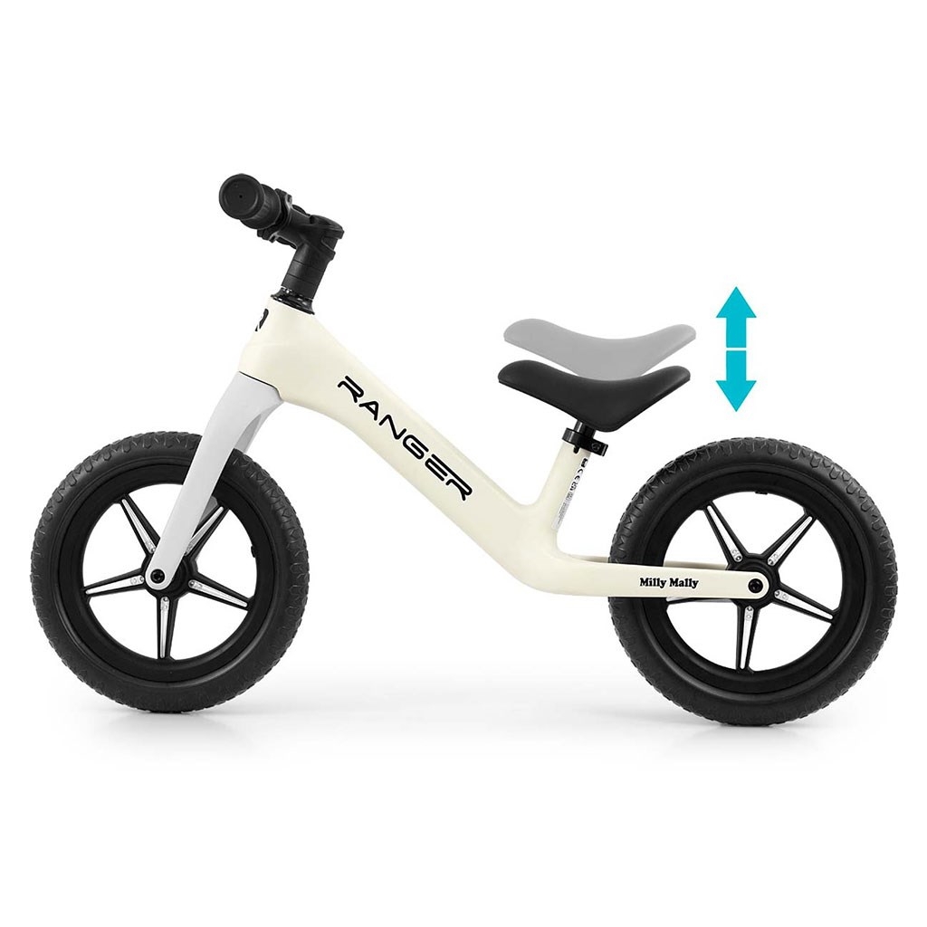Detský balančný bicykel Milly Mally Ranger Flash White 