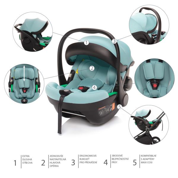 Autosedačka XM Plus i-Size, Boss Grey 