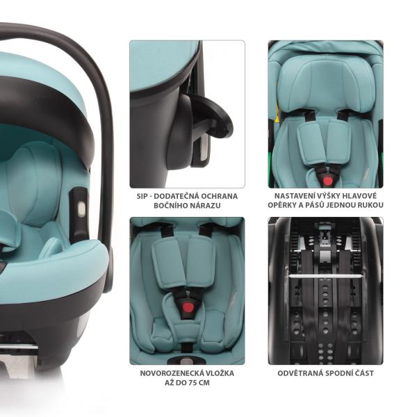 Autosedačka XM Plus i-Size, Boss Grey 