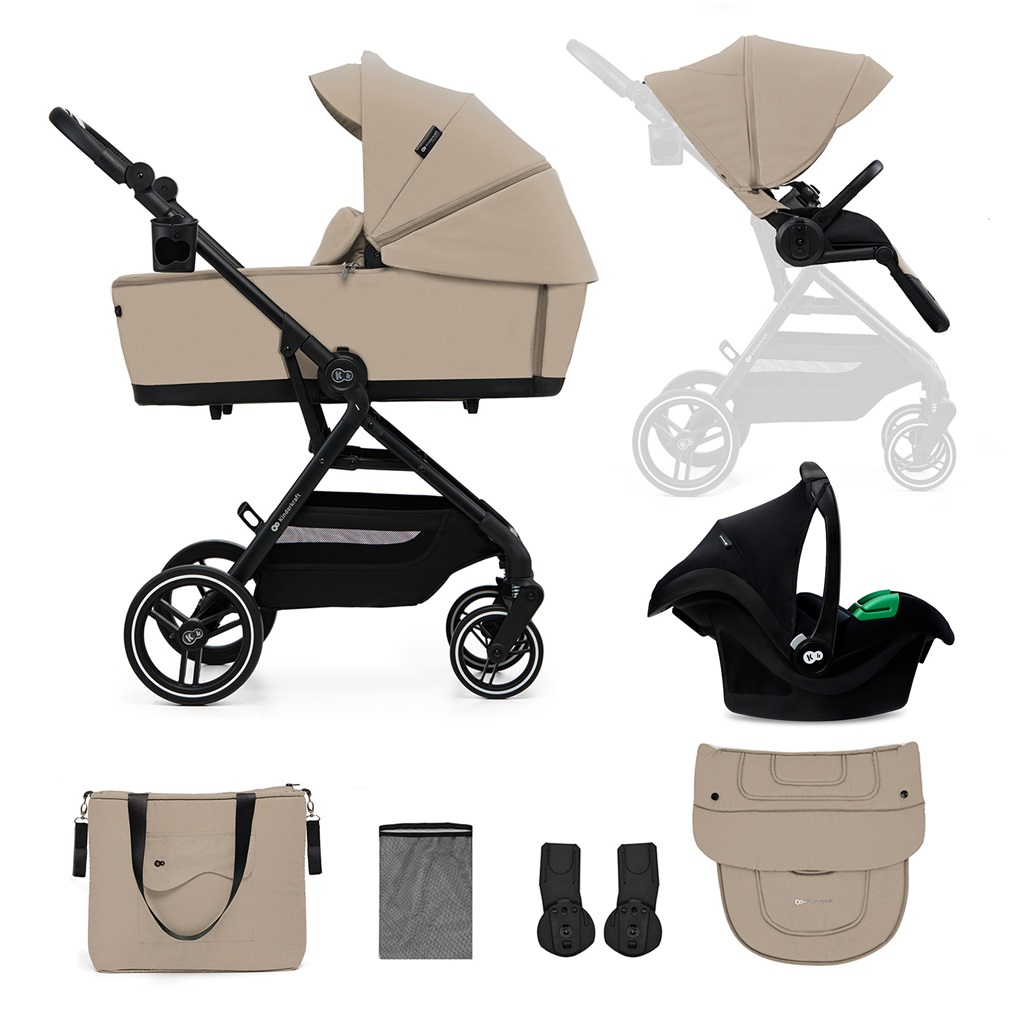 KINDERKRAFT SELECT Kočík kombinovaný Yoxi 3v1 Sand Beige 