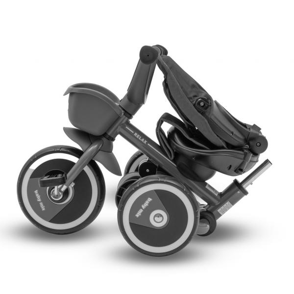Detská trojkolka Baby Mix 5v1 RELAX 365° sivá 