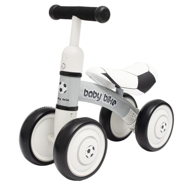 Detské odrážadlo Baby Mix Baby Bike Čierna biela football 