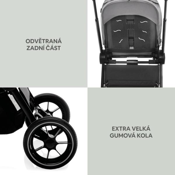 Zopa Set Športový kočík Move Cross 3 + korba XL 3 + adaptéry, All Black 