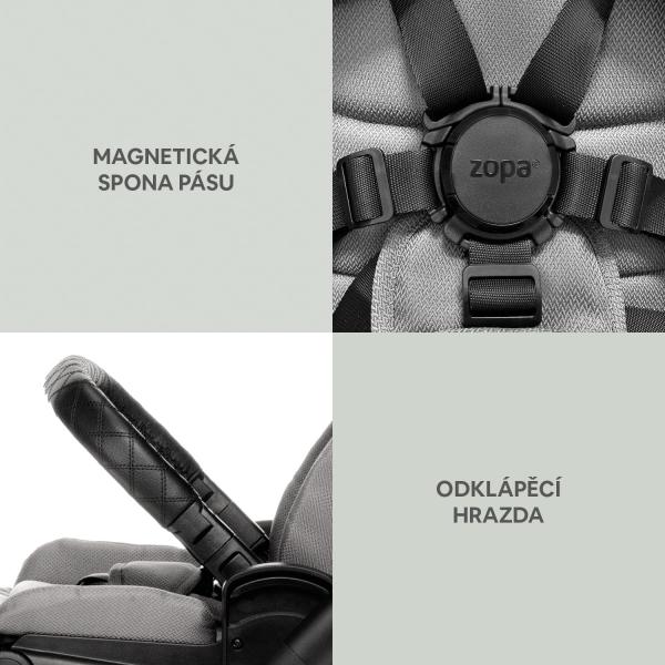 Zopa Set Športový kočík Move Cross 3 + korba XL 3 + adaptéry, All Black 