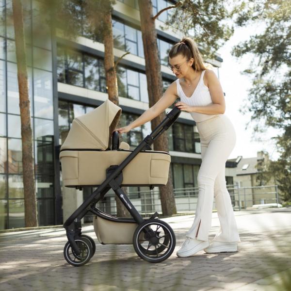 PETITE&MARS Kočík kombinovaný ICON 2v1 Mocha Beige XXL AIR + CYBEX Aton B2 i-Size + základňa 