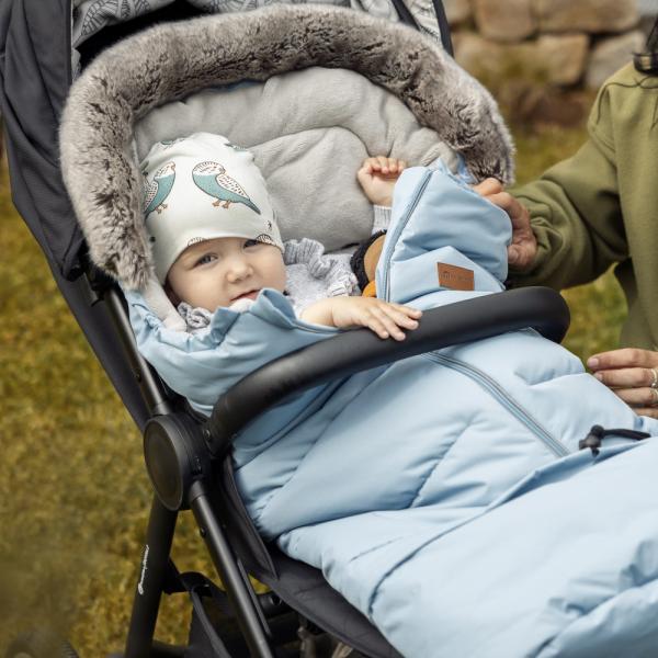 PETITE&MARS Set zimný fusak Arctic 4v1 + rukavice na kočík Furry Veritable Khaki 