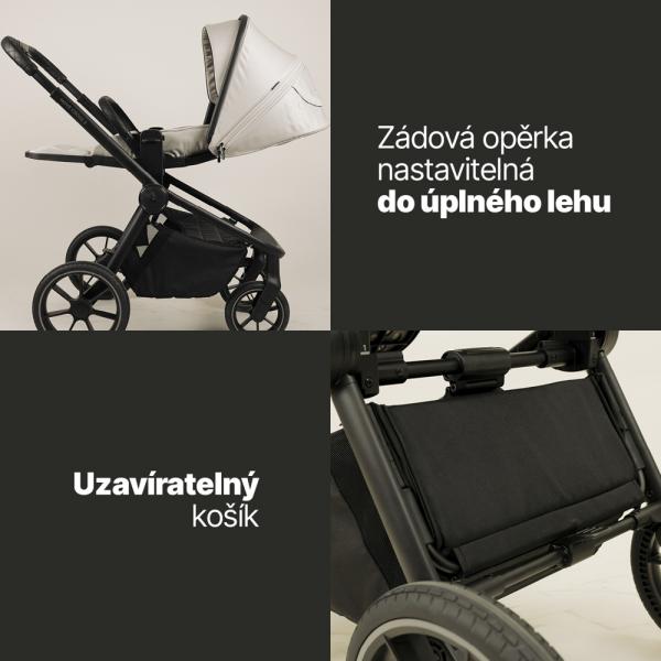 Set kočík Move Cross 5 + hlboká korba Move XL 5 + autosedačka XM podľa vlastného výberu + báza, Boss Grey 