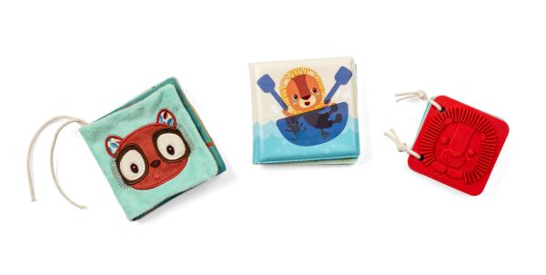 Lilliputiens – súprava 3 senzorických knižiek – lev Jack 