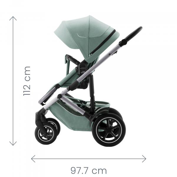 Britax-römer Set kočík Smile 5Z+hlboká korba+autosedačka Baby-Safe PRO+Vario Base 5Z Classic, Midnight Grey 