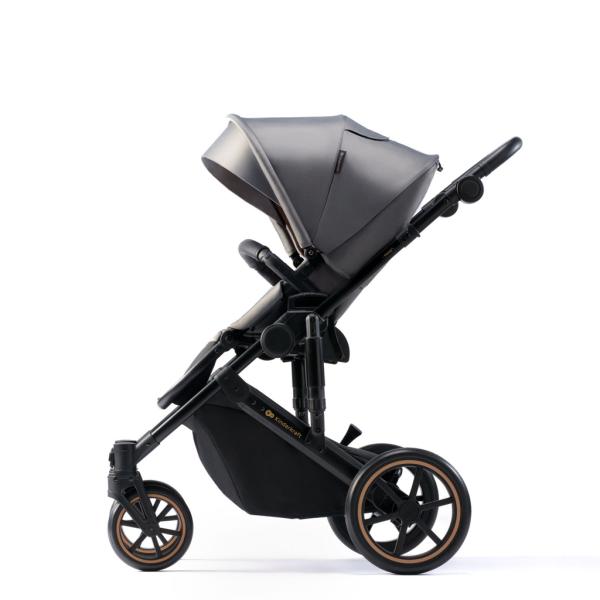 KINDERKRAFT Kočík kombinovaný 2v1 Prime 2 Grey + Fusak Jibot Charcoal Grey 