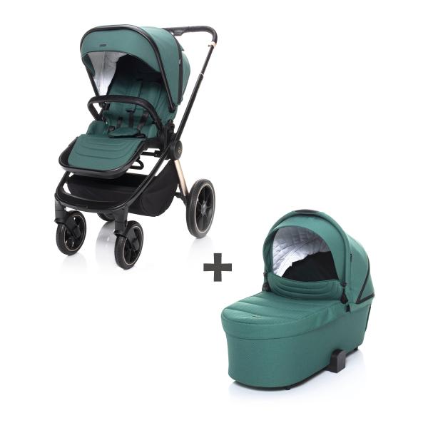 MOVE Cross 2 kočík + XL hl. korba zdarma, Antique Green/Gold 