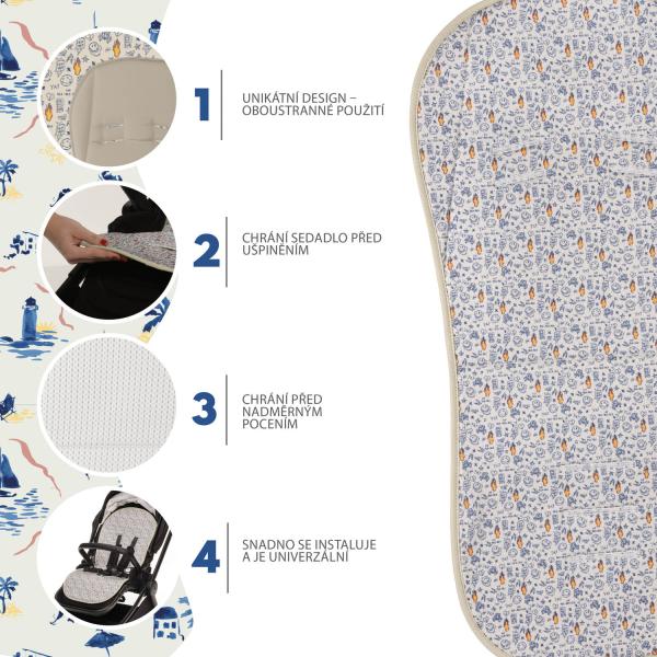 Zopa Priedušná vložka do kočíka Breeze, Emoji Beige 