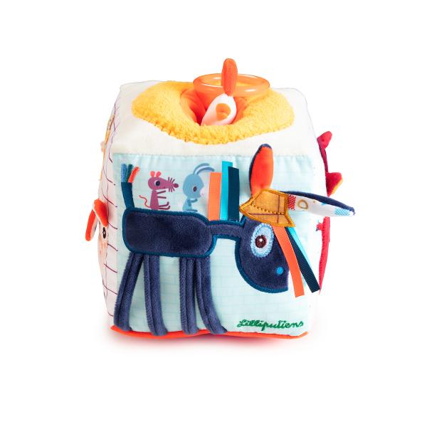 Lilliputiens - textilná kocka s aktivitami a prekvapením - Farma 