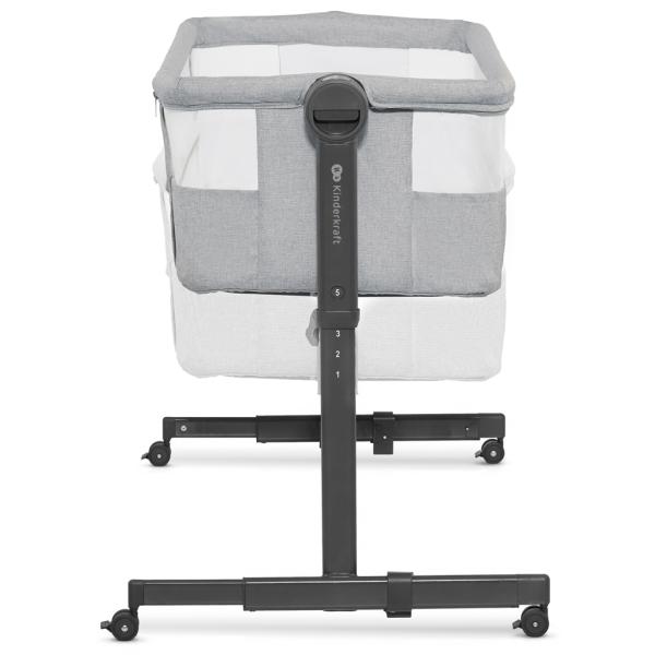 KINDERKRAFT Postieľka detská polohovateľná Nestee Up2 Light Grey 