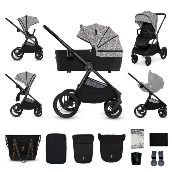 KINDERKRAFT Kočík kombinovaný Nea 2 2v1 Lunar Black Bizuu 
